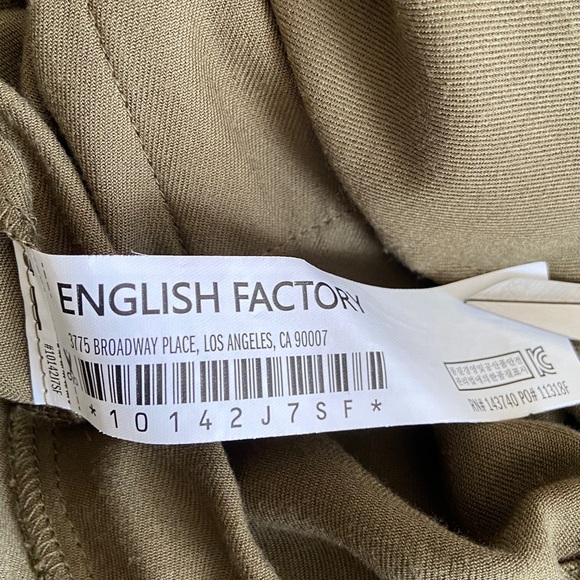 English Factory Olive Green Floral Embellished Military Utility Hoodie Jacket - Picture 11 of 11